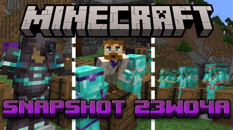 Minecraft 120 Snapshot 23w04a Armor Trims And New Netherite Youtube
