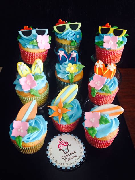 Pin By Bridget Hennessey On Postres Beach Theme Cupcakes Summer