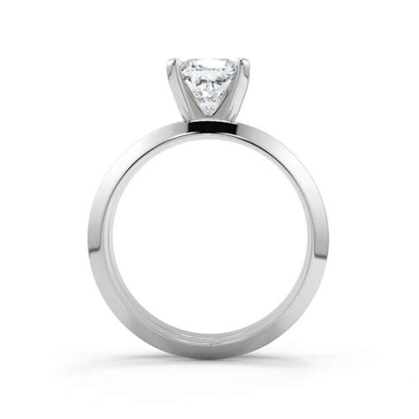 1 Ct Cushion Cut Knife Edge 4 Prong Solitaire Diamond Engagement Ring