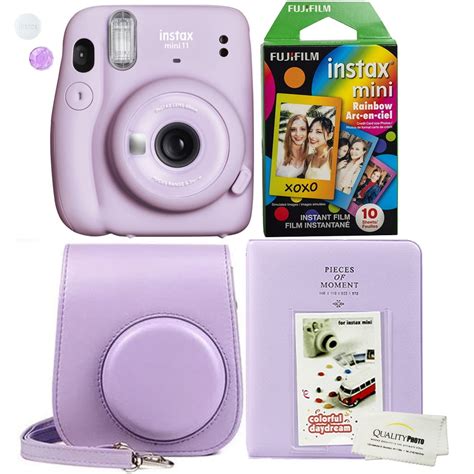 fujifilm instax mini 11 lilac purple instant camera plus original fuji case photo album and