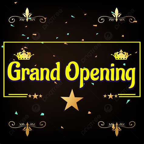 Banner Vektor Grand Opening Untuk Depan Toko Dengan Bintang Dan Mahkota