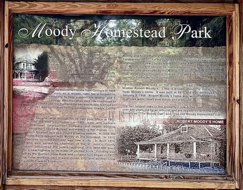 Moody Homestead Park Historical Marker