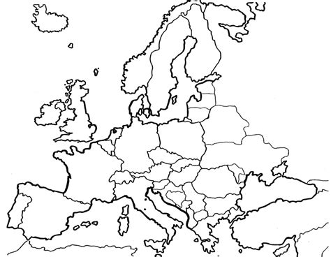 Mapa Da Europa Para Colorir ENSINO