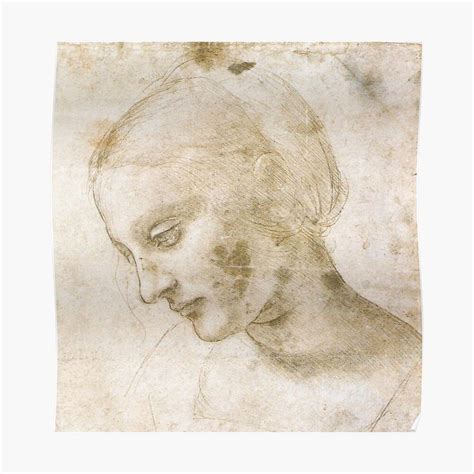 Virgin Mary Leonardo Da Vinci A Study Poster By The Great Art