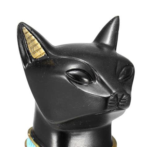 15 vintage egyptian bastet cat goddess resin figurine black cat phar electronic pro