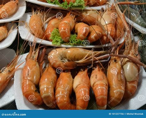 Shrimps At The Market Stock Photo Image Of King Background 101237756