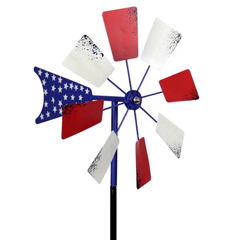 Exhart Metal Patriotic Kinetic Windmill Garden Spinner 12790 Rs The