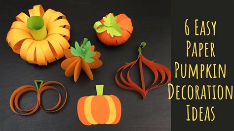 6 Easy Paper Pumpkin Crafts For Kids Fall Decoration Ideas Halloween