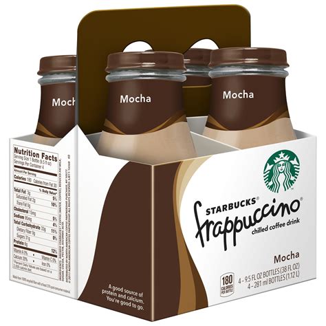 Starbucks Frappuccino Mocha Iced Coffee 9 5 Oz 4 Pack Bottles