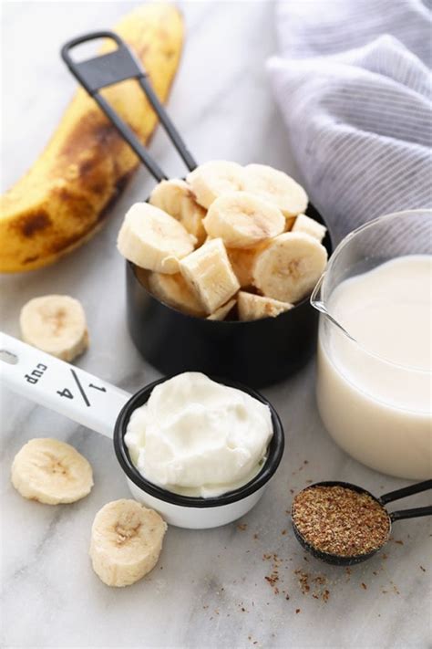 Healthy Banana Smoothie 11g Of Protein Fit Foodie Finds