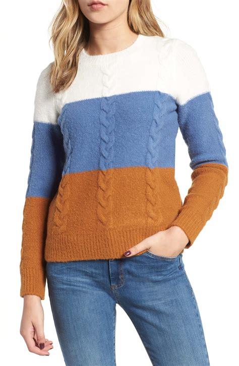 Endless Rose Colorblock Sweater Nordstrom Color Block Sweater