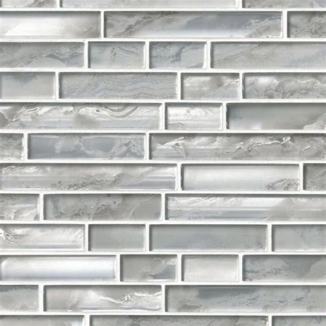 Silver Canvas Tile Crystallized Glass Mosaic Tile