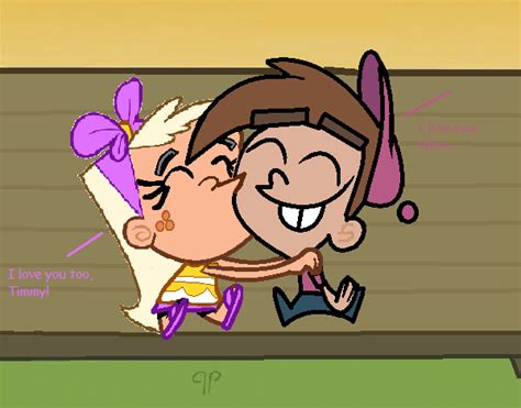 Chloe Kissing Timmy S Cheek By Epiccartoonsfan On Deviantart