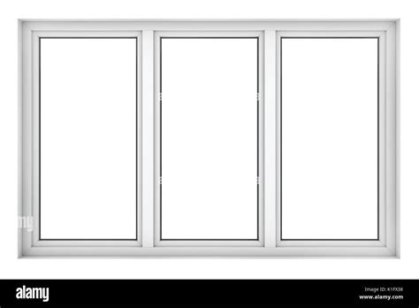 3d Render Of Plastic Window Frame Isolated On White Background Stock