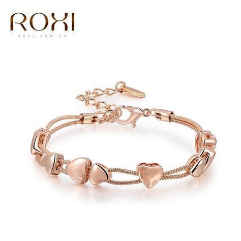 Roxi New Bracelet Romantic Heart Shape Decoration Bracelet Rose Gold