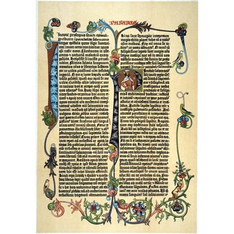Gutenberg Bible Na Page Of Johann Gutenbergs 42