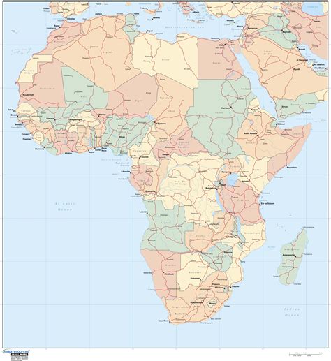 Africa Wall Map By Map Resources Mapsales