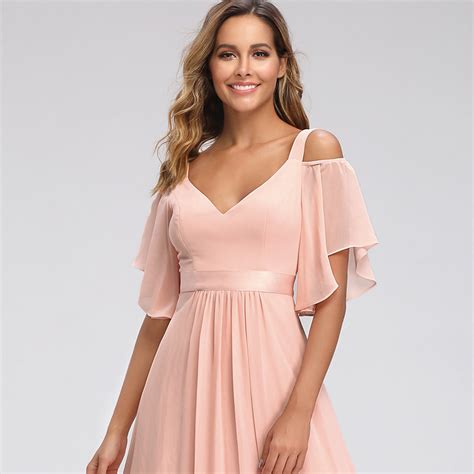 ever pretty cold shoulder chiffon plus size bridesmaid dress a line long gowns ebay