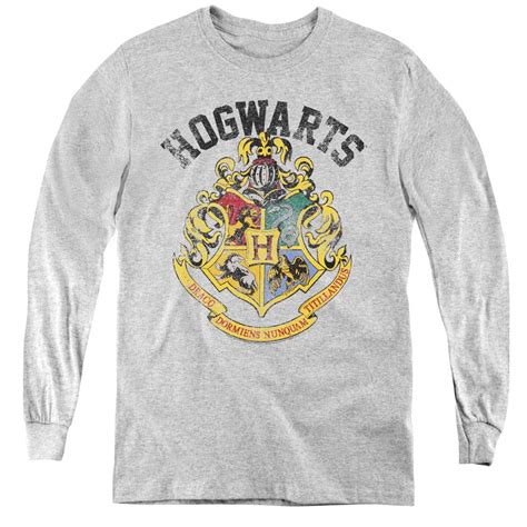Harry Potter Hogwarts Crest Youth Long Sleeve Shirt Medium