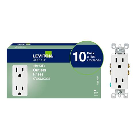Leviton Decora Receptacle White 10 Pack The Home Depot Canada