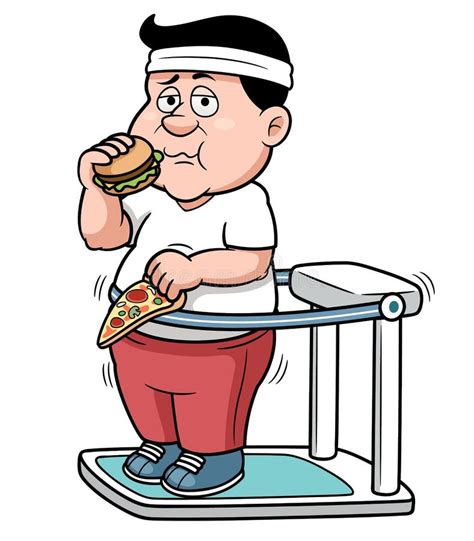 Fat Man Fitness Stock Vector Illustration Of Health 29081256
