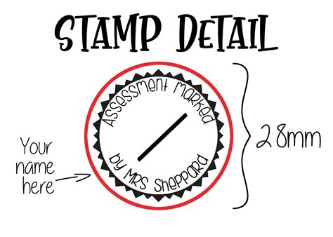 Customised Self Inking Teacher Stamp Assessment Marked Etsy Australia