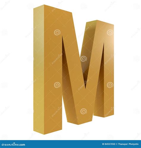 3d Gold Letter M Stock Photo Image Of Number Digit 84557050