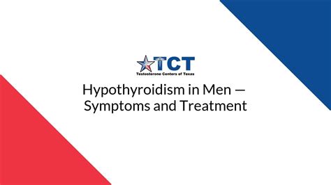 Hypothyroidism In Men — Symptoms And Treatment Youtube