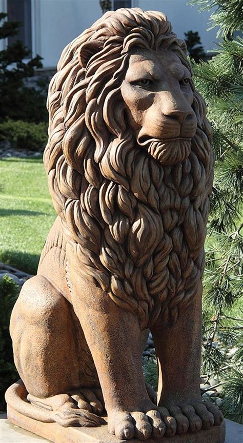 1187 x 1600 jpeg 776 кб. Grandessa Sitting Lion | Cement statues, Sculpture, Lion ...