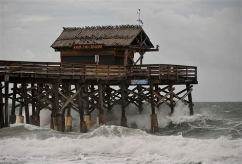 Tsunami Style Hurricane Matthew Storm Surge Causes Sea To Crash Into