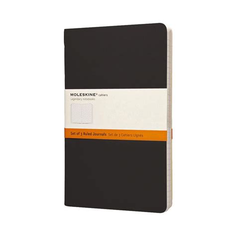 Moleskine Cahier Large Notebook Ruled 3 Pack Black Moleskine