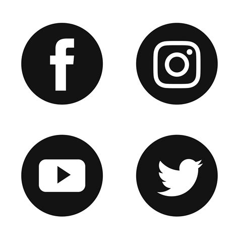 Social Media Icon Set Vector Art At Vecteezy