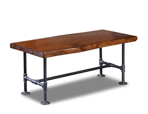 Buy Handcrafted Srlwerks Industrial Pipe And Wood Coffee Table Live Edge