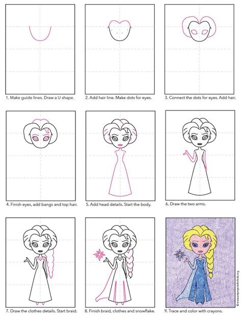 Elsa Drawing Easy Face Aesthetic Drawing