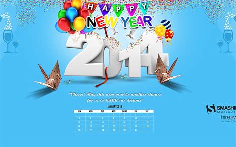 Happy New Year Cheers January 2014 Calendar Wallpa Happy New Year