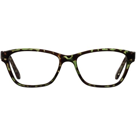 Ev1 From Ellen Degeneres Amelia Green Tortoise Eyeglass Frames With Case