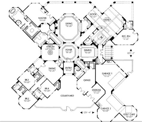 The House Designers 1603pdf Large Mediterranean 1 Story Floorplan