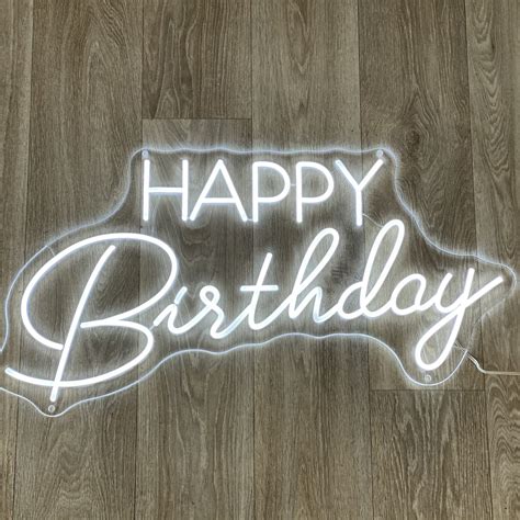Happy Birthday Neon Sign Birthday Photo Booth Props And Free Printables
