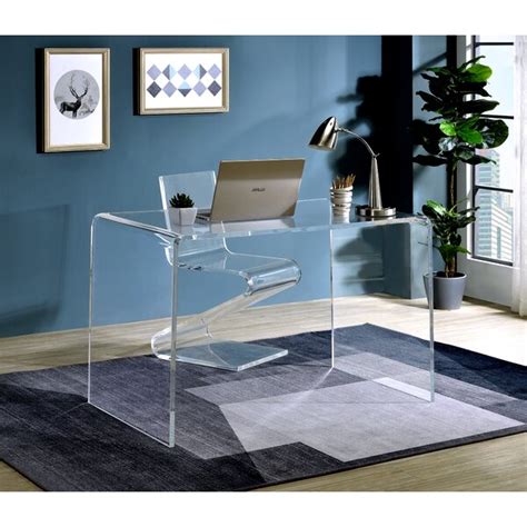 Foundstone Acrylic Office Desk Wayfairca