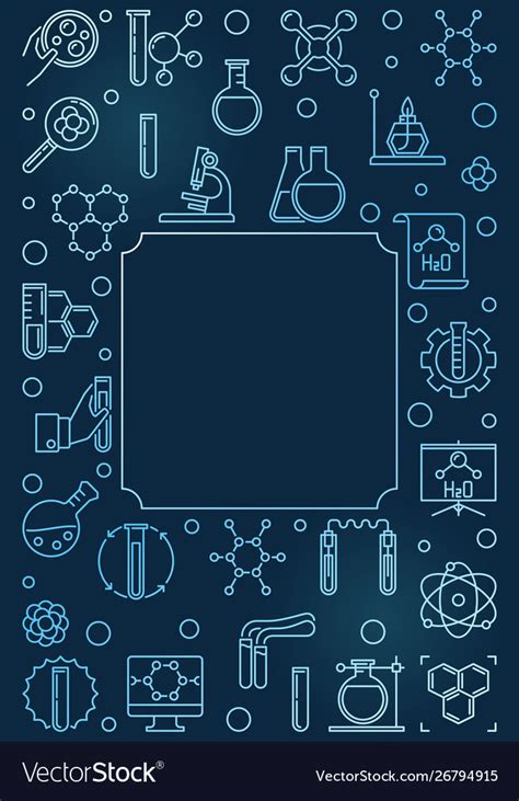 Chemistry Blue Vertical Background Royalty Free Vector Image