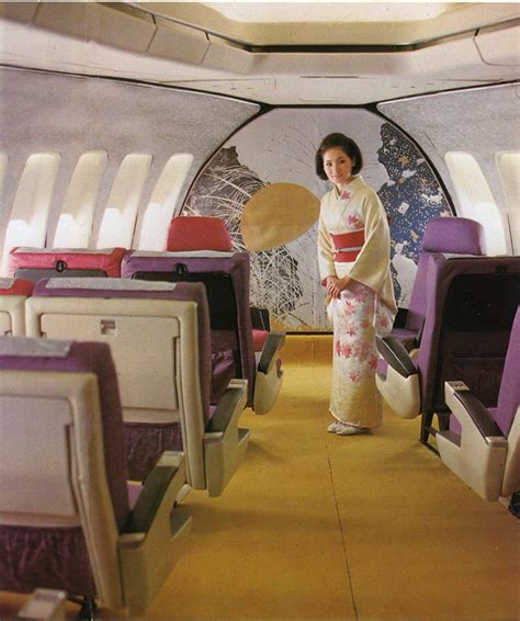 First Class Cabin Of Japan Airlines Boeing 747 100 1970s Rjapan