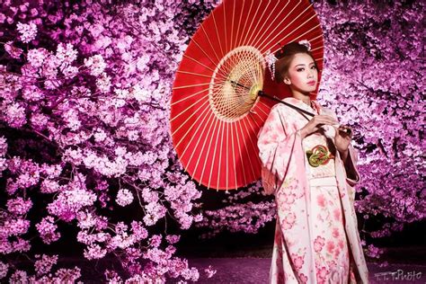 Cherry Blossom Kimono Japanese Culture Japanese Beauty Japanese
