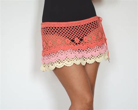 Beach Lace Skirt Summer Skirts Crochet Cotton Skirt Hippie Etsy