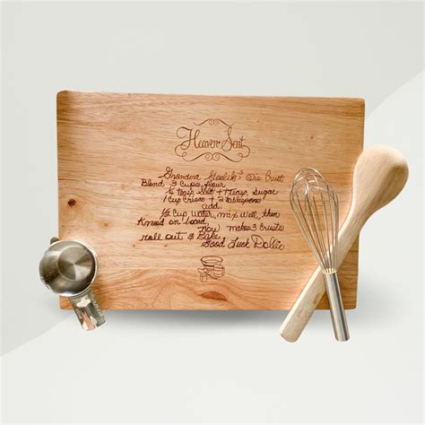 Engraved Custom Cutting Board Your Recipe Design Choices Etsy
