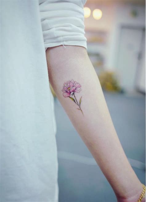 Pink Peony Tattoo Tattooistbanul Pink Peony Tattoo Peony Flower