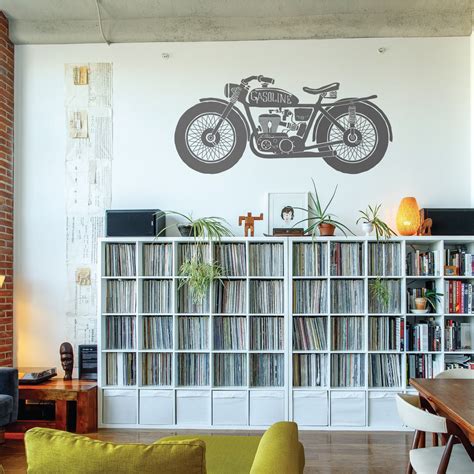 Vintage Retro Motorcycle Wall Sticker By Wallboss Wallboss Wall Stickers Wall Art Stickers