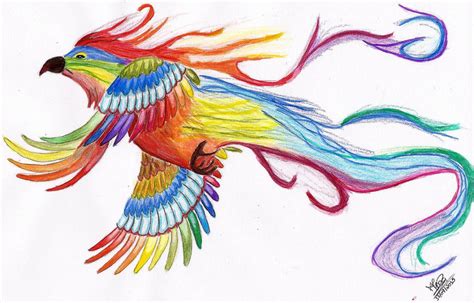 Rainbow Phoenix By Foxiny On Deviantart