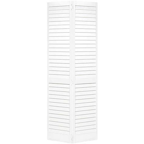 Kimberly Bay 32 In X 80 In Plantation Louvered Solid Core White Wood