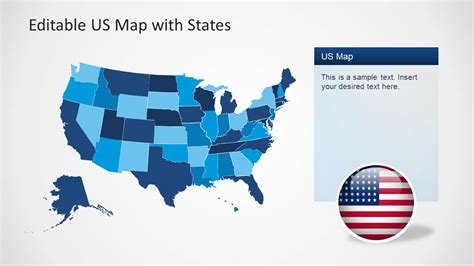 100 Editable Us Map Template For Powerpoint With States