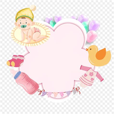 Baby Pink Border Png Transparent Cartoon Pink Baby Sticker Border